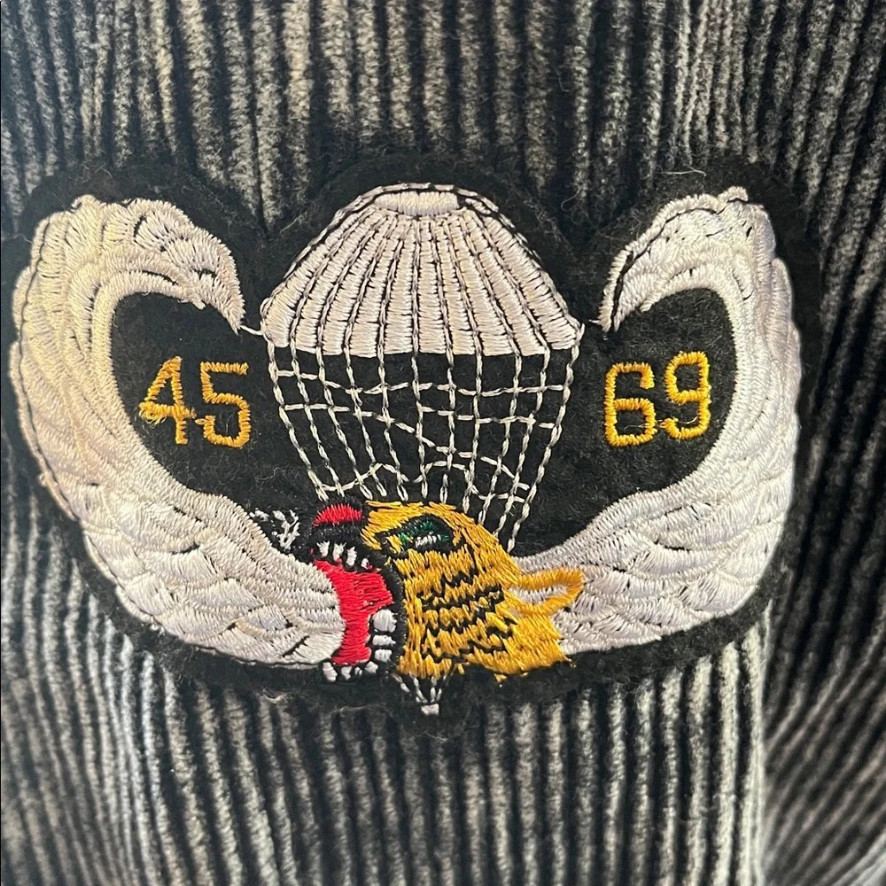 POL Kennedy Military Black Corduroy Jacket Vintage Patch detail & Pockets Size L - Picture 9 of 17